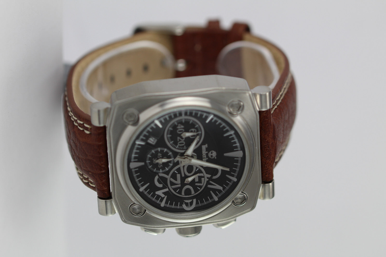 Timberland Chronograph-brown leather band QT712 2102